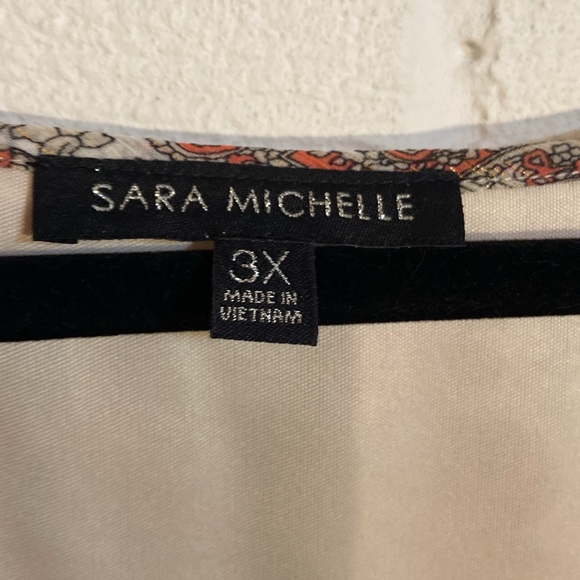 💜NWT Sara Michelle Boho 3/4 length sleeve Blouse Size 3X - Picture 6 of 6